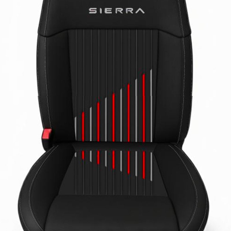 Seat Cover Luxe Black/Red (w/o Armrest)