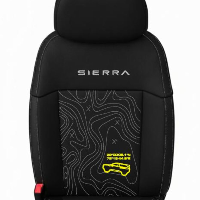 Seat Cover Topography Blk/Yellow (w AR)